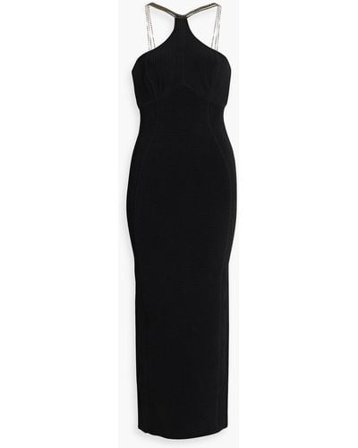 Hervé Léger Embellished Bandage Maxi Dress - Black