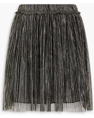 Isabel Marant Benedicte Pleated Stretch-knit Mini Skirt - Black