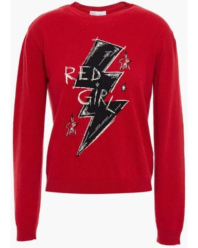 RED Valentino Intarsia-knit Sweater - Red