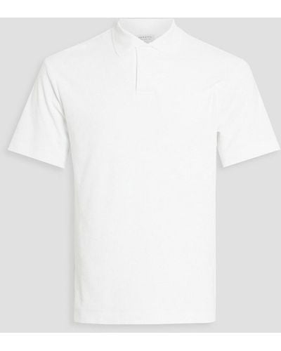 Sunspel Poloshirt aus baumwollfrottee - Weiß