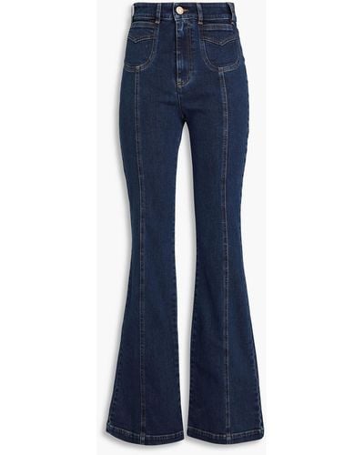 See By Chloé High-rise Flared Trousers - Blue