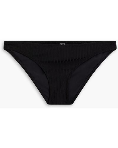 Solid & Striped Ashley Ribbed Low-rise Bikini Briefs - Black