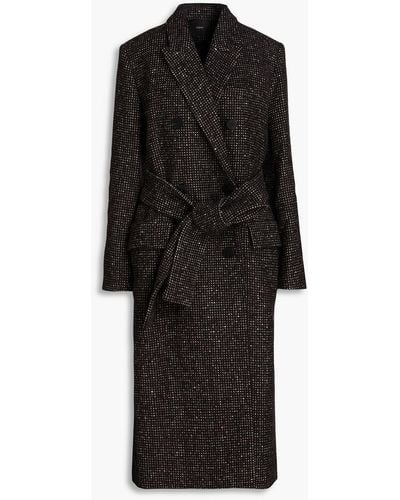 JOSEPH Colou Bouclé-tweed Wool-blend Coat - Black