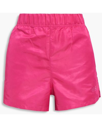 WSLY The Ludlow Logo-embroidered Shell Shorts - Pink