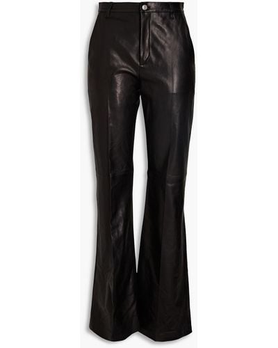 IRO Nyong Leather Flared Trousers - Black