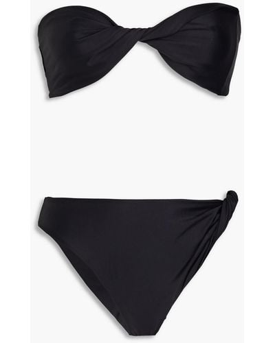 Rosetta Getty Twisted Bandeau Bikini - Black