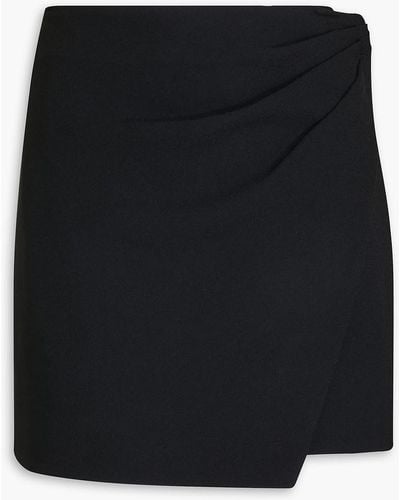 Jonathan Simkhai Ebony Embellished Crepe Mini Wrap Skirt - Black