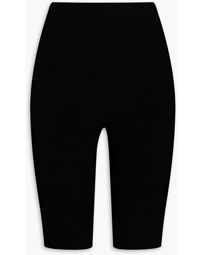 GAUGE81 Ribbed-knit Shorts - Black
