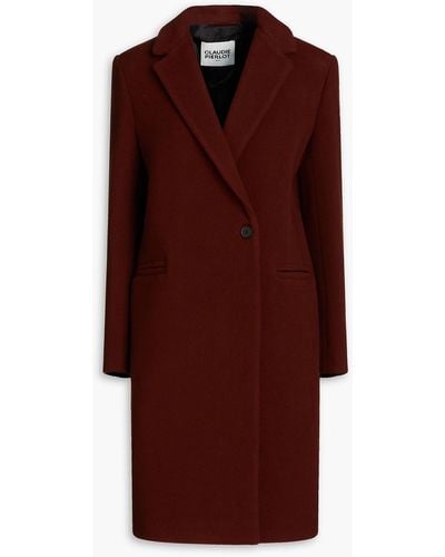 Claudie Pierlot Good Wool-blend Felt Coat - Red