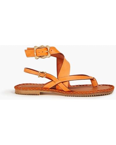 Zimmermann Leather Sandals - Orange