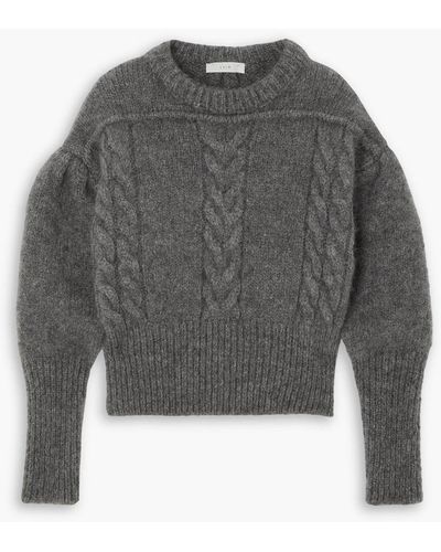 LVIR Cable-knit Mohair-blend Sweater - Gray