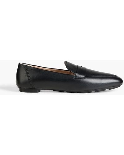Stuart Weitzman Jet Leather Loafers - Black