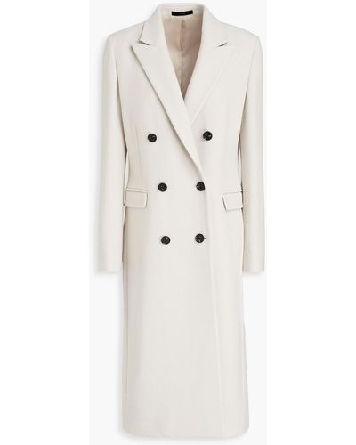 Paul Smith Double-breasted Wool-blend Coat - White