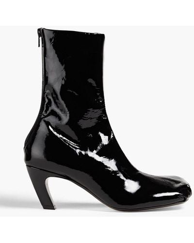 Khaite Normandy Patent-leather Ankle Boots - Black