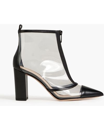 Gianvito Rossi Watson Pvc And Leather Ankle Boots - White