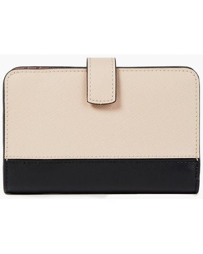 Kate Spade Spencer Two-tone Textured-leather Wallet - Natural