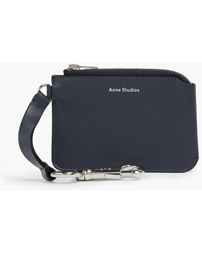 Acne Studios Leather Cardholder - Blue