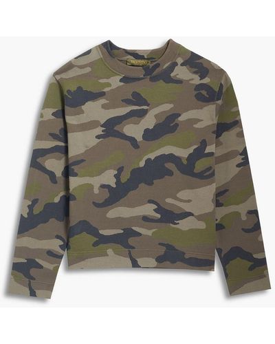 Valentino Camouflage Stretch-knit Sweatshirt - Green
