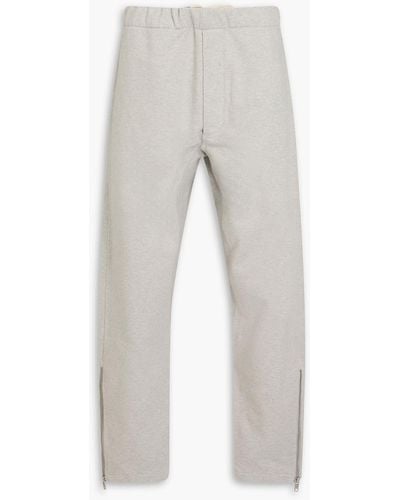 Maison Margiela French Cotton-terry Track Trousers - Grey