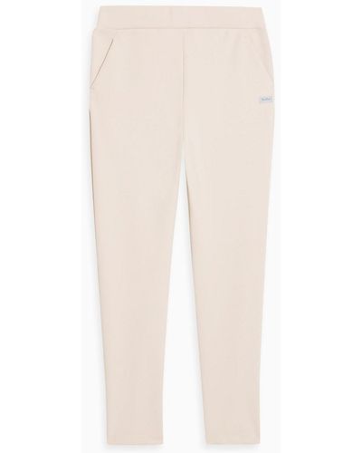 Max Mara Lontra Cropped Stretch-jersey Track Pants - White