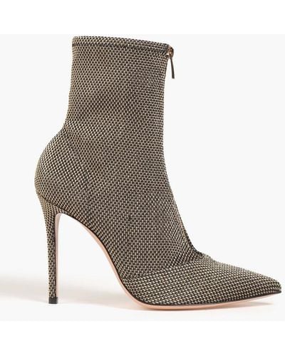 Gianvito Rossi Ferrer Stretch-knit Sock Boots - Brown