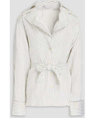 Palmer//Harding Striped Twill Shirt - White