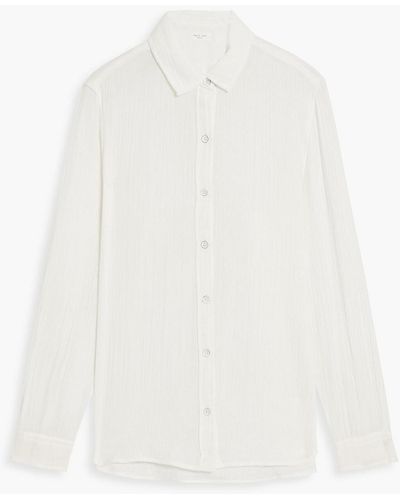 Rag & Bone Quinn Crinkled Cotton-gauze Shirt - White