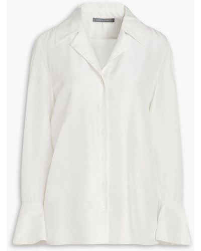 Alberta Ferretti Silk-habotai Shirt - White