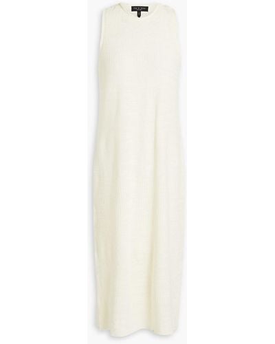 Rag & Bone Lucy midikleid aus baumwoll-tweed - Weiß