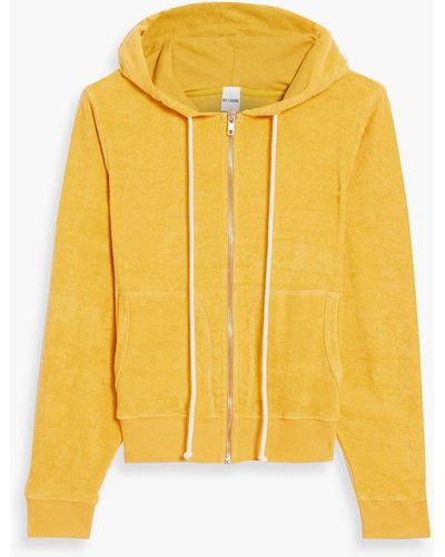 RE/DONE 90s hoodie aus frottee aus einer baumwollmischung mit reißverschluss - Gelb