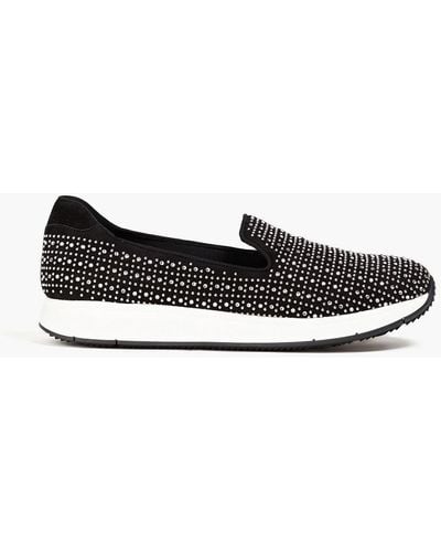 Church's Omnia Crystal-embellished Suede Slip-on Trainers - Black