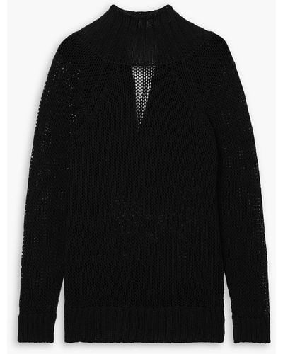 Khaite Flora Cotton-blend Sweater - Black