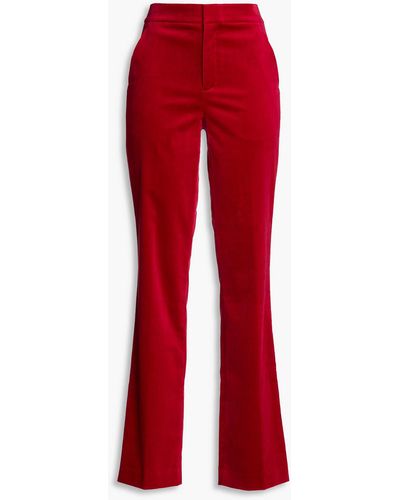 A.L.C. Ford Stretch-velvet Fla Trousers - Red