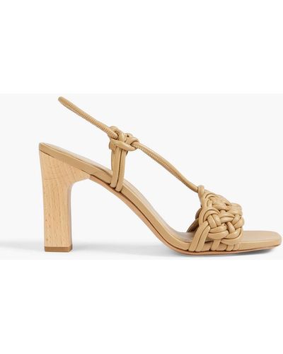 Vince Quenelle Braided Leather Slingback Sandals - Natural