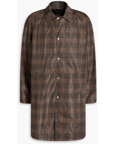 Dunhill Checked Shell Coat - Brown