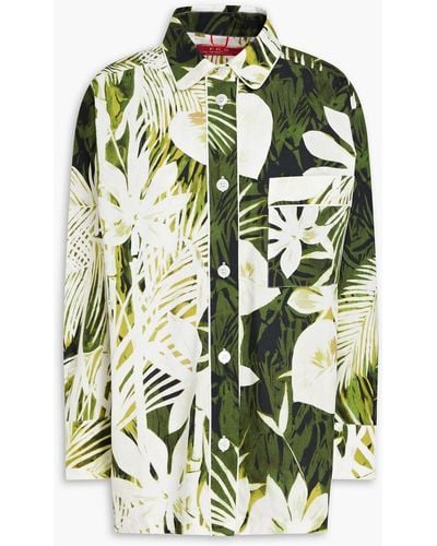 F.R.S For Restless Sleepers Lisitea Floral-print Cotton Shirt - Green