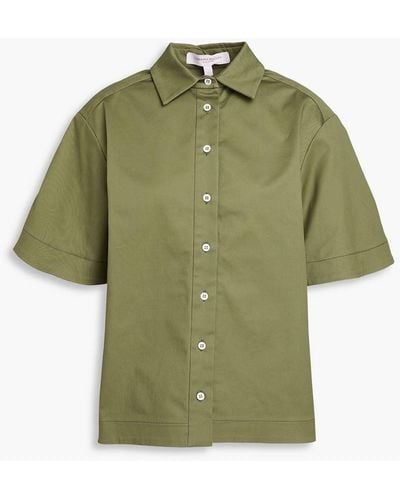 Carolina Herrera Cotton-blend Twill Shirt - Green