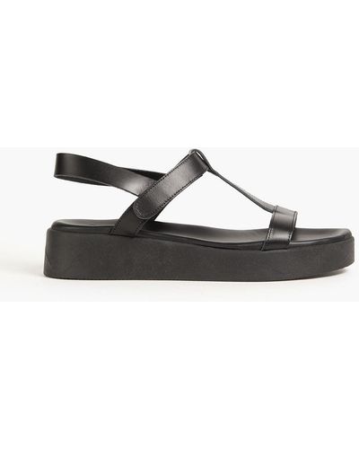 Ancient Greek Sandals Myrto Leather Platform Sandals - Black