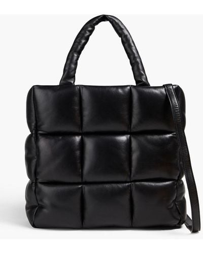 Stand Studio Assante Quilted Leather Tote - Black
