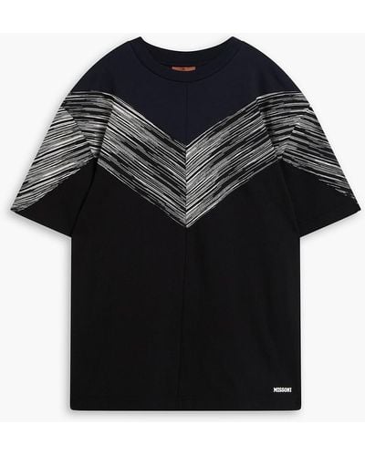 Missoni Space-dyed Cotton-jersey T-shirt - Black