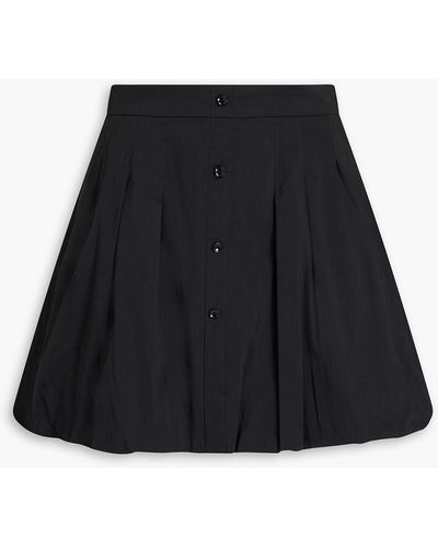 Jonathan Simkhai Smyth Gathered Cotton-blend Poplin Mini Skirt - Black