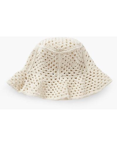Magda Butrym Crocheted Cotton-blend Bucket Hat - White