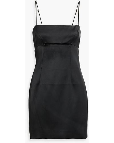 Nicholas Lomy Cutout Satin Mini Dress - Black