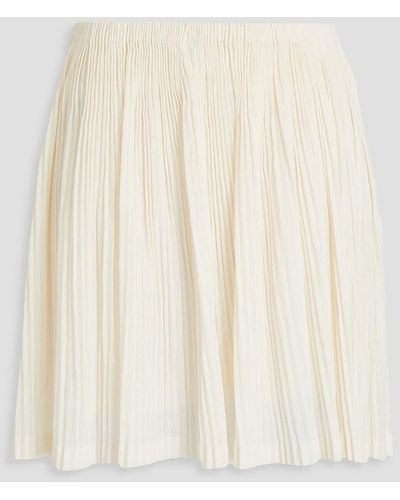 Jil Sander Pleated Cotton-blend Skirt - White
