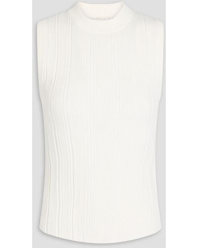 Veronica Beard Amarone oberteil aus rippstrick - Weiß