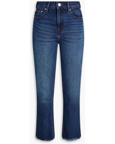 Maje Cropped High-rise Slim-leg Jeans - Blue