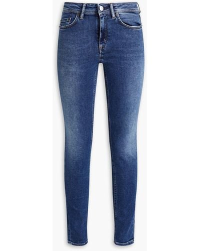 Acne Studios Halbhohe cropped skinny jeans - Blau