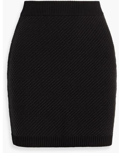 Nanushka Jacquard-knit Cotton Mini Skirt - Black