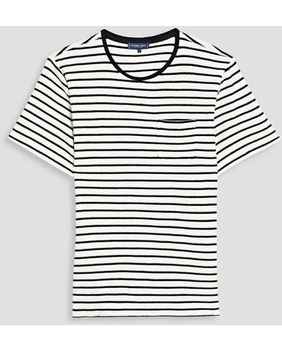 Frescobol Carioca Striped Cotton-terry T-shirt - Grey
