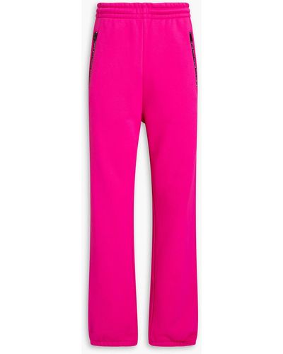 Acne Studios Printed French Cotton-blend Terry Joggers - Pink